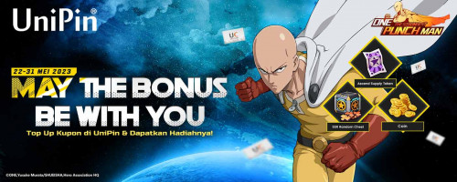 MAY The Bonus Be With You! 500RB Cashback & Kode Item Untukmu!